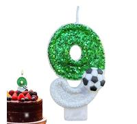 Birthday Number Candles - Number Football Cake Decorations, Number 0-9 Birthday Numeral Cake Candles | Creative Cake Decoration for Girls, Boys, Birthday, Wedding, Celebrations