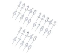 Birthday Number Holders Set Reusables Digital Cake Toppers Decoration Numbers 0-9 Numeral Holders Gift Number Cake Candleholder