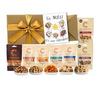 Birthday Nut Hamper Gift - Luxury Snack Box with Funny Birthday Card - Caramelised Peanuts, Sweet Chilli Cashews, Salted & Dry Roasted Peanuts - Gourmet Food Gift for Men & Women - WALTNEYS