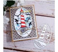 Birthday Oval Lighthouse Metal Die Cuts,Christmas Lighthouse Bird Cutting Dies Cut Stencils DIY Scrapbooking Decorative Embossing Paper Scrapbooking Card Making
