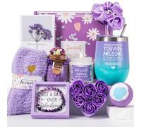 Birthday Pamper Gifts for Women,Get Well Soon Gifts Basket for Her,Unique Self Care Package Relaxation Spa Bath Set for Girls, Valentine's Day Gift Box Presents for female Friends, Mum, Wife, Sister