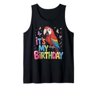 Birthday Parrot Party Design for Kids, Adults Tank Top