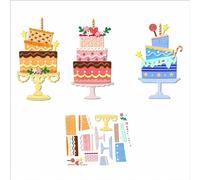 Birthday Party Cake Metal Cutting Dies Sets for Card Making