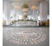 Birthday Party Dancing Floor Decal, Birthday Gift Decor, Wedding Vinyl Sticker Personalized Name & Date Murals, Custom Dance Floor Sticker for Wedding, Dance Floor Name(XXL:114x114cm)