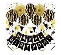 Birthday Party Decoration Multi-Colored Happy Birthday For With Paper Fans Garland String For Triangle Bunting Fl