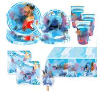 Birthday Party Decorations, 81 Pcs Party Tableware Set Includes Plates Cups Napkins And Tablecover, Birthday Supplies For 20 People, Birthday Decorations For Girls Kids' Banquet Tableware