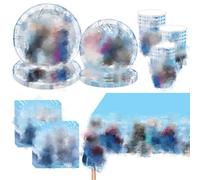 Birthday Party Decorations, 81Pcs Party Tableware Set Includes Plates Cups Napkins And Tablecover, Birthday Supplies For 20 People, Birthday Decorations For Girls Kids' Banquet Tableware