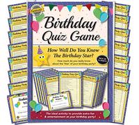Birthday Party Quiz Game - How well do you know the 'Birthday Star'? Quiz activity for all ages, a great idea to help family and friends socialise and have fun