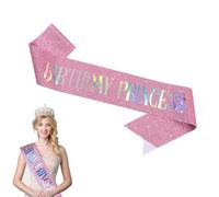 Birthday Party Sashes for Women Birthday Satin Sash Girl Glitter Birthday Princess Sash Fabulous Birthday Satin Sash Party Decorations for Woman Girls Gift Party Favors Supplies