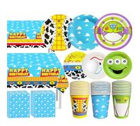 Birthday Party Supplies 2nd Birthday 134pcs Two Infinity Birthday Decorations include Plates Napkins Cups Tablecloth Banner Garland for Boys Bday Decor, Serve 30 Guest