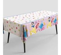 Birthday Party Table Cover,Waterproof Plastic Tablecloth for Multiple Occasions, Disposable and Easy to Clean, Ideal for Birthday Parties, Baby Showers, Carnival, SPA Party. (Disney Princess)