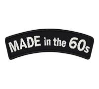Birthday Patch “ Made in The 60s" Birthday Gift for Friends and Family | Birthday Sign to sew or Iron on for All Fabrics | Party Sticker for Clothing and Leather | 70x20 mm