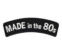 Birthday Patch “ Made in The 80s" Birthday Gift for Friends and Family | Birthday Sign to sew or Iron on for All Fabrics | Party Sticker for Clothing and Leather | 70x20 mm