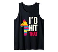 Birthday Piñata Llama Party Sarcastic Llama Phrase Tank Top