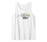 Birthday Prince - Cursive Writing Crown Celebration Tank Top