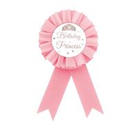 Birthday Princess Tinplate Badge Pin, Rose Gold Crown Birthday Girl Button Pin, Pink Rosette Birthday Badge Pin for Girl, Brooch Buttons for Girl's Birthday Party, Happy Birthday Award Badge Pin for