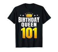 Birthday Queen 101 Years Old Crown Women 101st Birthday T-Shirt