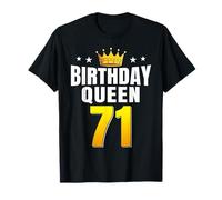 Birthday Queen 71 Years Old Ladies Crown Women 71st Birthday T-Shirt
