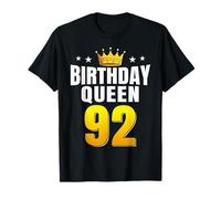 Birthday Queen 92 Years Old Ladies Crown Women 92nd Birthday T-Shirt