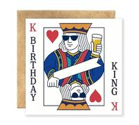 Birthday Queen Card - Fashionable Greeting Card with Envelope, Royal & Elegant Birthday Gift Idea for Her, Perfect for Wife, Girlfriend, Sister, Mom, Daughter (King)