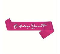 Birthday Queen Celebration Sashes Satin Gold Hot Pink 16th 18th 21st 30th (Hot Pink)