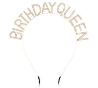Birthday Queen Crown Gold Birthday Crown Tiara Queen Headband Bling Rhinestone Tiara for Women Christmas Party Decorations Accessories