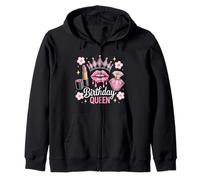 Birthday Queen Makeup Artist Diva Princess Cosmetology Zip Hoodie