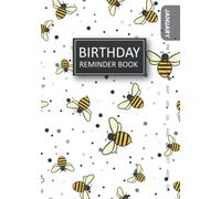 Birthday Reminder Book: A5 Monthly Index Organizer Notebook to Record Birthdays and Important Dates with Tabs Printed, Bee Pattern Cover