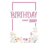 Birthday Reminder Diary: Pink flowers