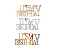 Birthday Rhinestone Pins for Women It's My Birthday Brooches Fashion Bling Queen Crown Brooch for Party Accessories Birthday Jewelry Gifts Zircon Alloy Letter Lapel Badge Pin, extra, Metal Rhinestone