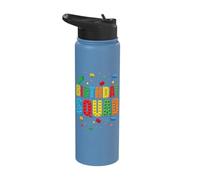 Birthday Squad Playing Bricks Block Building Brick Builder Stainless Steel Insulated Water Bottle