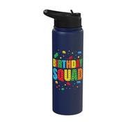 Birthday Squad Playing Bricks Block Building Brick Builder Stainless Steel Insulated Water Bottle