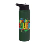 Birthday Squad Playing Bricks Brick Builder Block Building Stainless Steel Insulated Water Bottle