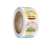 Birthday Sticker Roll 500pcs Decorative Label Stickers