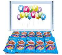 Birthday Sugar Candy Gift Box Hamper - Colourful & Crunchy Rainbow Drops (10g) Pack of 10 - Sweet Party Treats
