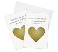 Birthday Surprise Scratch Card - Personalised Scratch Off Greeting Card with Envelopes, Scratch to Reveal Hidden Gift or Message, Fun Novelty Birthday Card for Men, Women, Friends, Adults, Kids