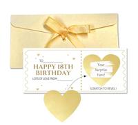 Birthday Surprise Scratch Card Reveal,Personalised Birthday Card & Gift Card with Envelopes - Fun Scratch to Reveal Novelty Birthday Wish Greeting Card for Men and Women