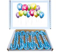 Birthday Sweet Box Gift Hamper | Bonds Bubblegum Candy Canes 12 Pack Gift Box Individually Wrapped |Happy Birthday Packaging, Gift for All Ages