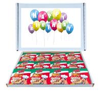Birthday Sweet Box Gift Hamper | Gummi Zone Yummy Gummy Pizza | Fun & Fruity Pizza-Shaped Gummy Treats (Pack of 12 Boxes)