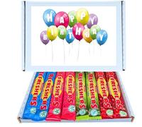 Birthday Sweet Box Gift Hamper | Refreshers Chew Bars Mixed Flavours 24 Pack Box of Classic Retro Sweets Includes Cherry Cola, Sour Apple, Original Lemon & Strawberry | For Gifting, Sharing & Parties
