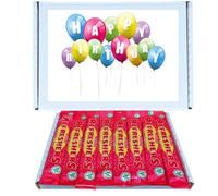 Birthday Sweet Box Gift Hamper | Refreshers Strawberry Chew Bars 24 Pack Box of Classic Retro Sweets Fizzy Sherbet-Filled Strawberry Flavour Chewy Bars Nostalgic Candy Treat