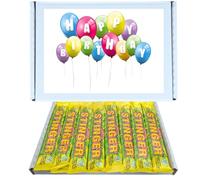 Birthday Sweet Box Gift Hamper | Stinger Chew Bar 24 Pack Box Classic Retro Fizzy Chew Bar with a Tingly Sherbet Centre Fruity & Tangy Candy Vegetarian-Friendly Perfect for Gifting, Sharing & Parties