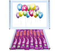 Birthday Sweet Box Gift Hamper | Vimto Chew Bars 24 Pack Box of Classic Retro Sweets Bursting with Signature Vimto Fruit Flavour Chewy and Juicy Candy Treat, For Gifting, Sharing & Parties