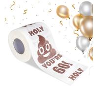 Birthday Toilet Paper for Women Men, Happy Prank Toilet Paper, Happy Birthday Toilet Paper Gag Gifts for Friends, Family, Birthday Party Decorations (60th Birthday)
