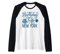 Birthday Trip New York NYC Travel Raglan Baseball Tee