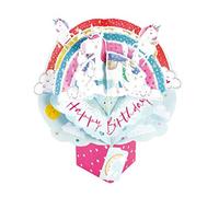 Birthday Unicorns Pop-Up Greeting Card Original Second Nature 3D Pop Up Cards
