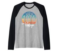 Birthday Vintage Birth Year 1974 Bday Raglan Baseball Tee