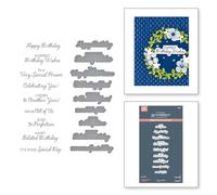 Birthday Wishes Sentiments BetterPress Plate & Die Set from The Texture & Foliage Collection by Suzanne Hue