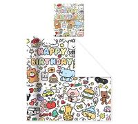 Birthday Wrapping Paper 10 Sheets,Colored Pattern Birthday Wrapping Tissue Paper for Gift Bags Crafts,27.56 x 19.66 Inch (Style F)