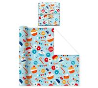 Birthday Wrapping Paper 10 Sheets,Colored Pattern Birthday Wrapping Tissue Paper for Gift Bags Crafts,27.56 x 19.66 Inch (Style M)